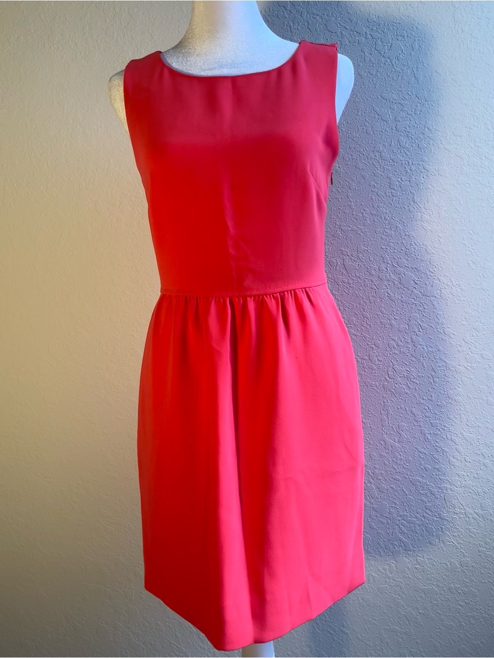 J. Crew Bright Coral Sleeveless Mini Dress